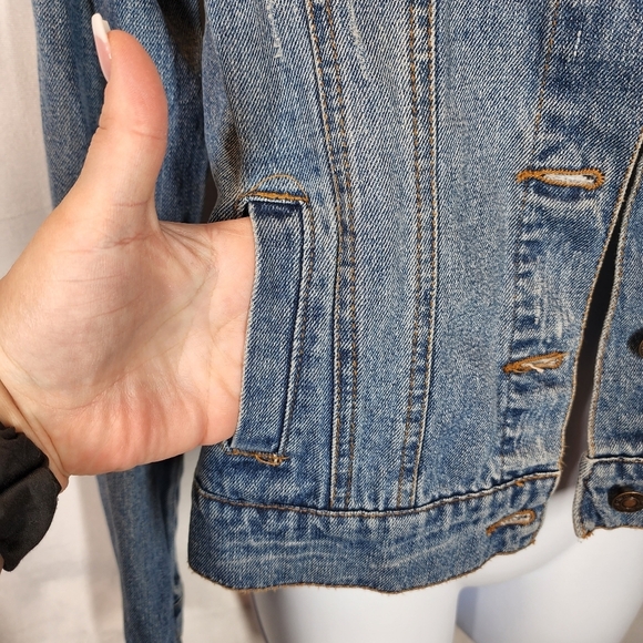 Sky and Sparrow denim corduroy collar jacket - Picture 5 of 10